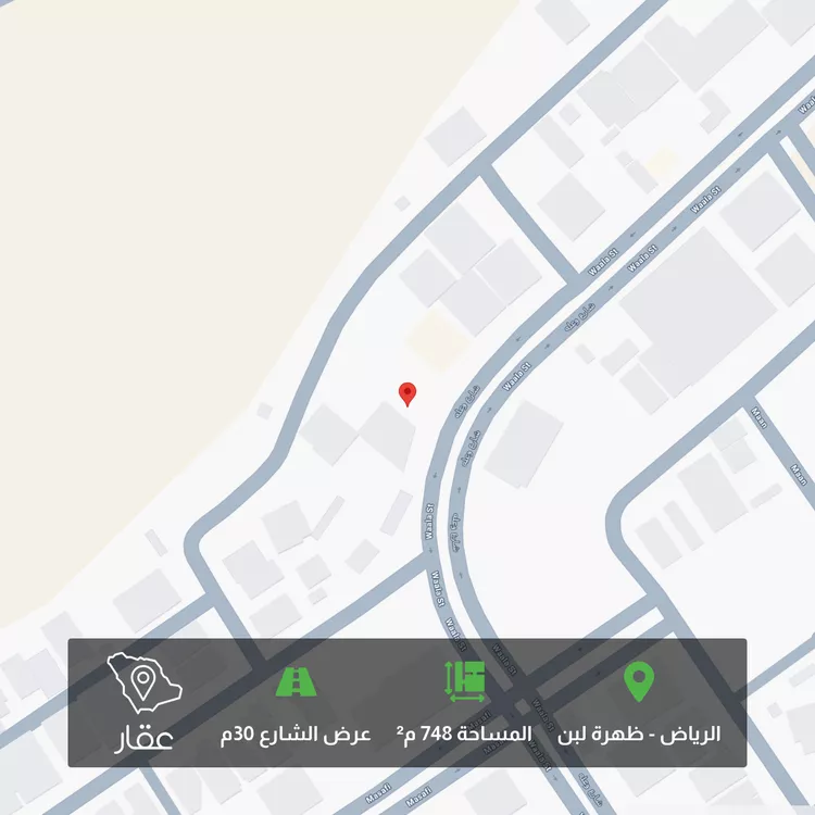 أرض للبيع في شارع وعله, حي ظهرة لبن, مدينة الرياض, منطقة الرياض