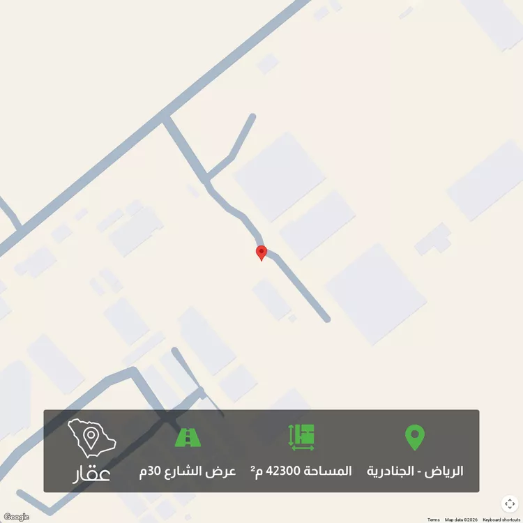أرض للبيع في حي الجنادرية, مدينة الرياض, منطقة الرياض