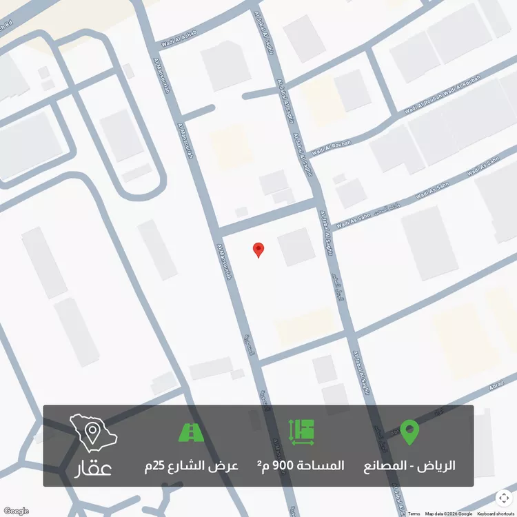 أرض للبيع في شارع المنصوره, حي المصانع, مدينة الرياض, منطقة الرياض