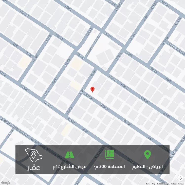 أرض للبيع في شارع البتيراء, حي النظيم, مدينة الرياض, منطقة الرياض