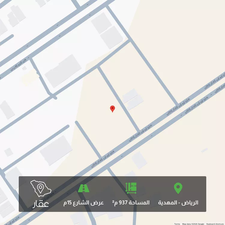 أرض للبيع في شارع محمد بن خطاب, حي المهدية, مدينة الرياض, منطقة الرياض