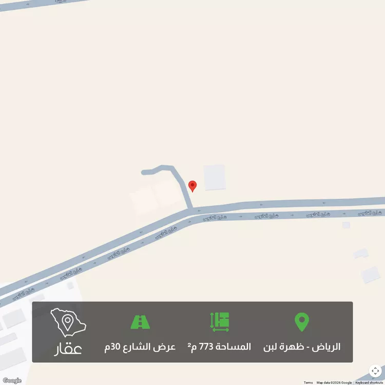 أرض للبيع في شارع الفانوس, حي ظهرة لبن, مدينة الرياض, منطقة الرياض