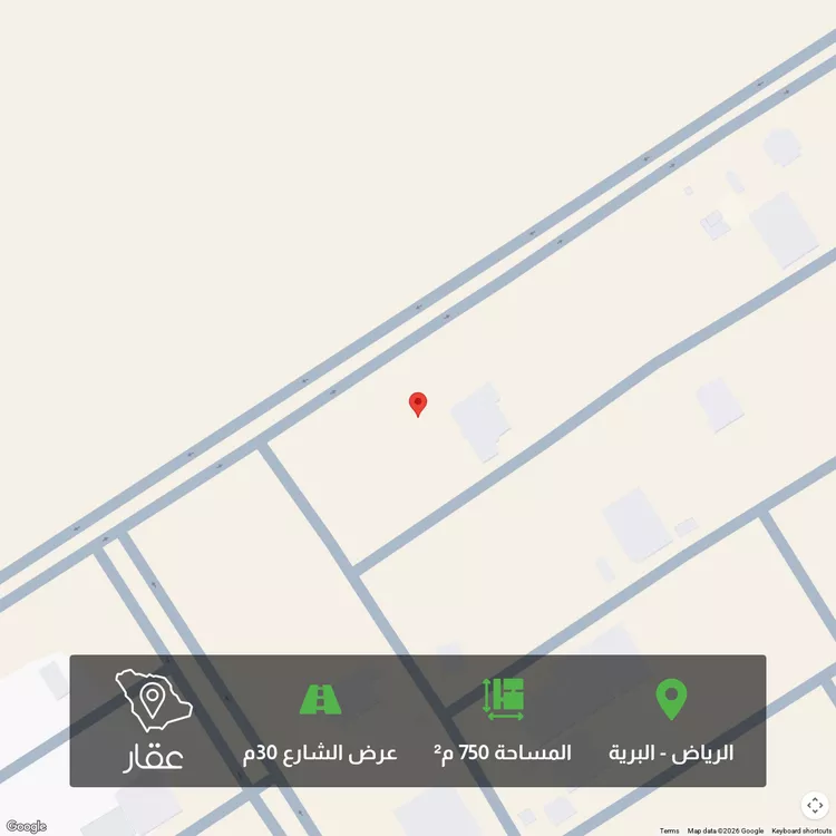 أرض للبيع في شارع العزم, حي البرية, مدينة الرياض, منطقة الرياض