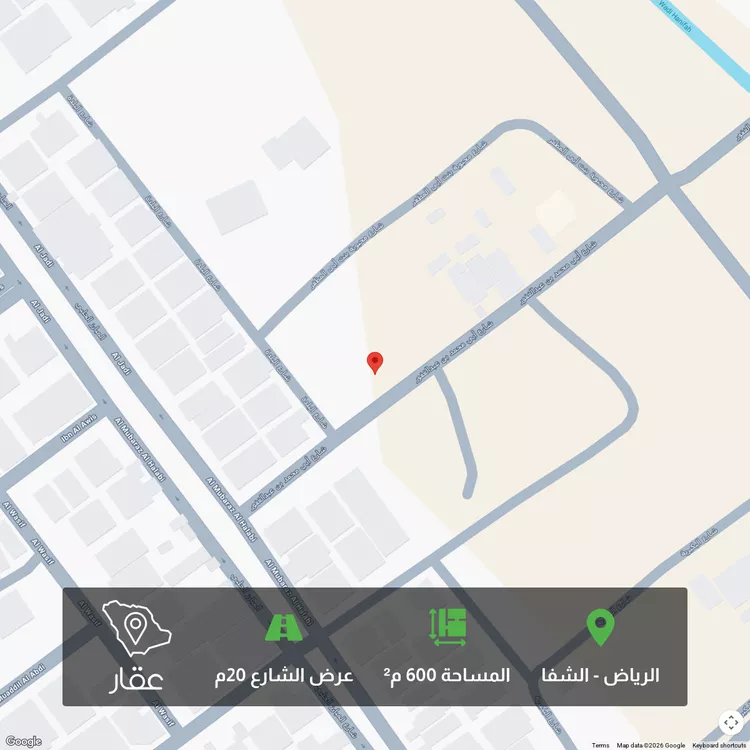 أرض للبيع في شارع أبي محمد بن عبدالغفور, حي الشفاء, مدينة الرياض, منطقة الرياض