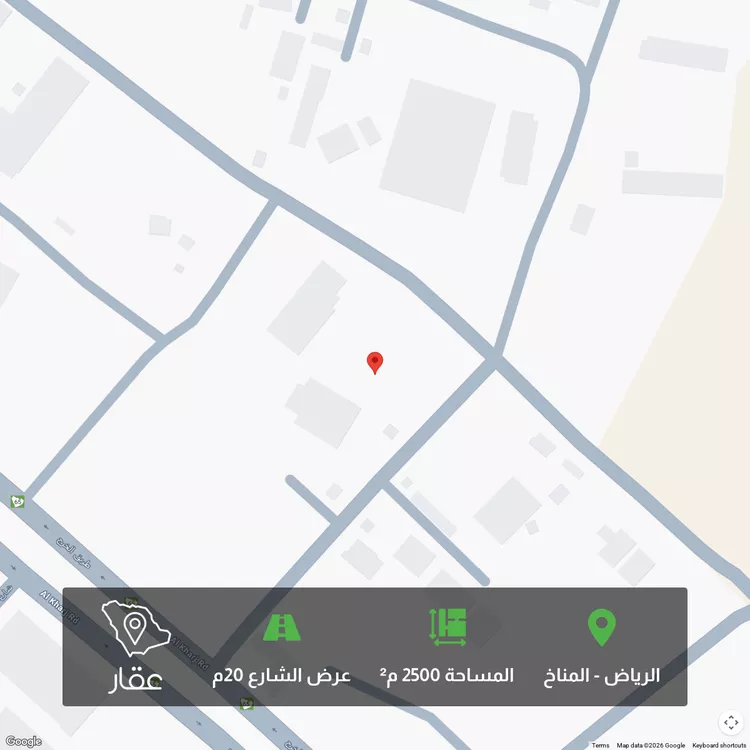 أرض للبيع في شارع محمد بن ابي المظفر, حي المناخ, مدينة الرياض, منطقة الرياض