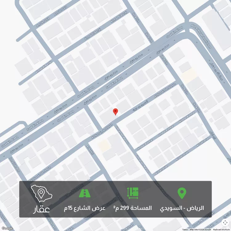 أرض للبيع في شارع الحسين بن حيون, حي السويدي, مدينة الرياض, منطقة الرياض