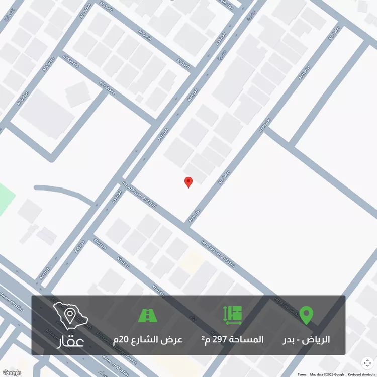 أرض للبيع في شارع الهدار, حي بدر, مدينة الرياض, منطقة الرياض