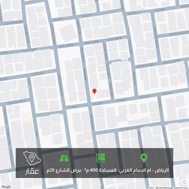 أرض للبيع في شارع يحيي بن نعيم, حي أم الحمام الغربي, مدينة الرياض, منطقة الرياض