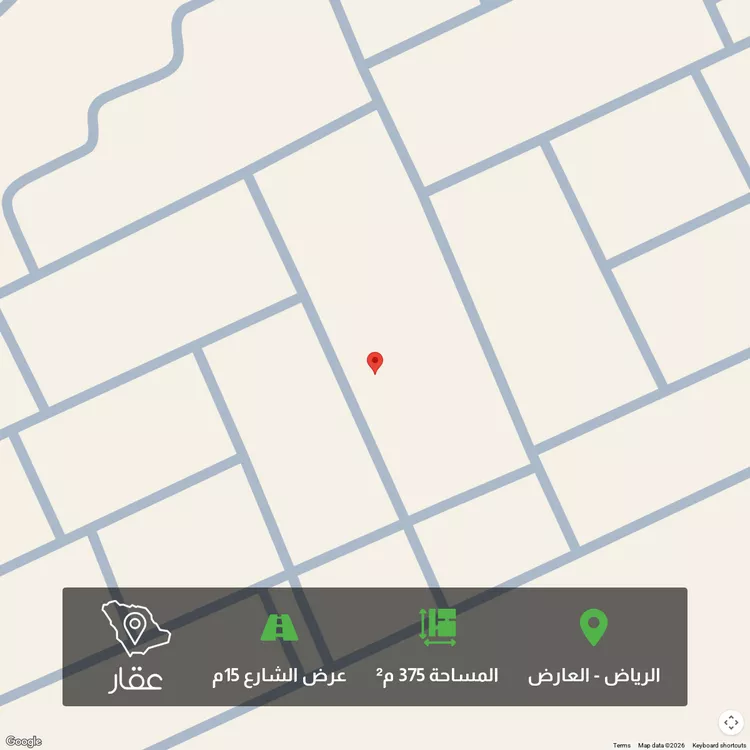 أرض للبيع في شارع أحمد بن الزبير الثقفي, حي العارض, مدينة الرياض, منطقة الرياض