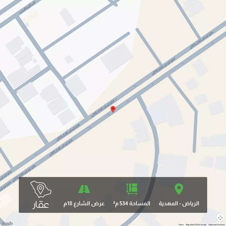 أرض للبيع في شارع ابن أبي الشكر الفلكي, حي المهدية, مدينة الرياض, منطقة الرياض