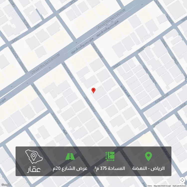 أرض للبيع في شارع الحسن بن يسار, حي النهضة, مدينة الرياض, منطقة الرياض