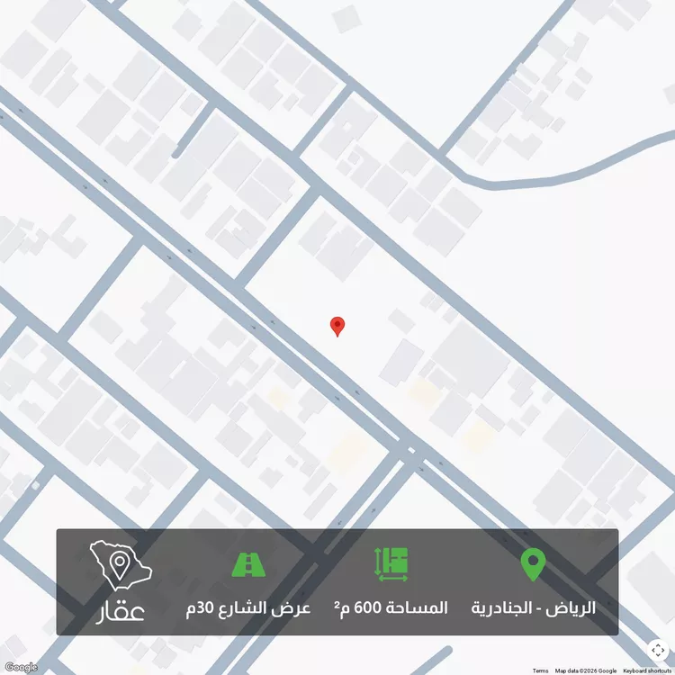 أرض للبيع في شارع الغاط, حي الجنادرية, مدينة الرياض, منطقة الرياض