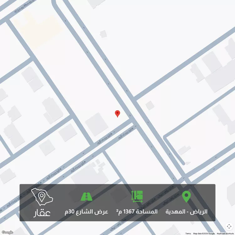 أرض للبيع في شارع أحمد بن السرح, حي المهدية, مدينة الرياض, منطقة الرياض