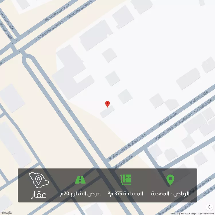 أرض للبيع في شارع محرز بن سلمة, حي المهدية, مدينة الرياض, منطقة الرياض