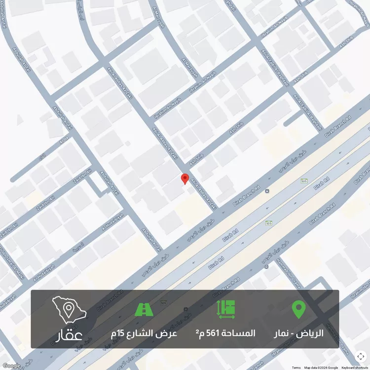 أرض للبيع في شارع أبي العباس الزكي, حي نمار, مدينة الرياض, منطقة الرياض