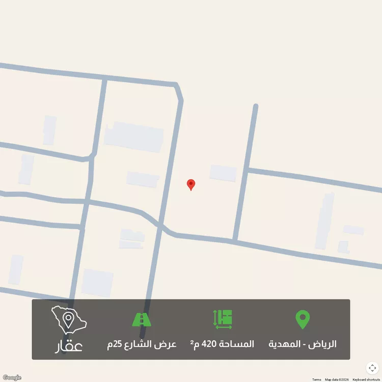 أرض للبيع في شارع احمد بن عبدالمنعم الدمنهوري, حي المهدية, مدينة الرياض, منطقة الرياض