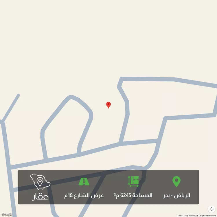 أرض للبيع في شارع طريق الإمام مالك, حي بدر, مدينة الرياض, منطقة الرياض