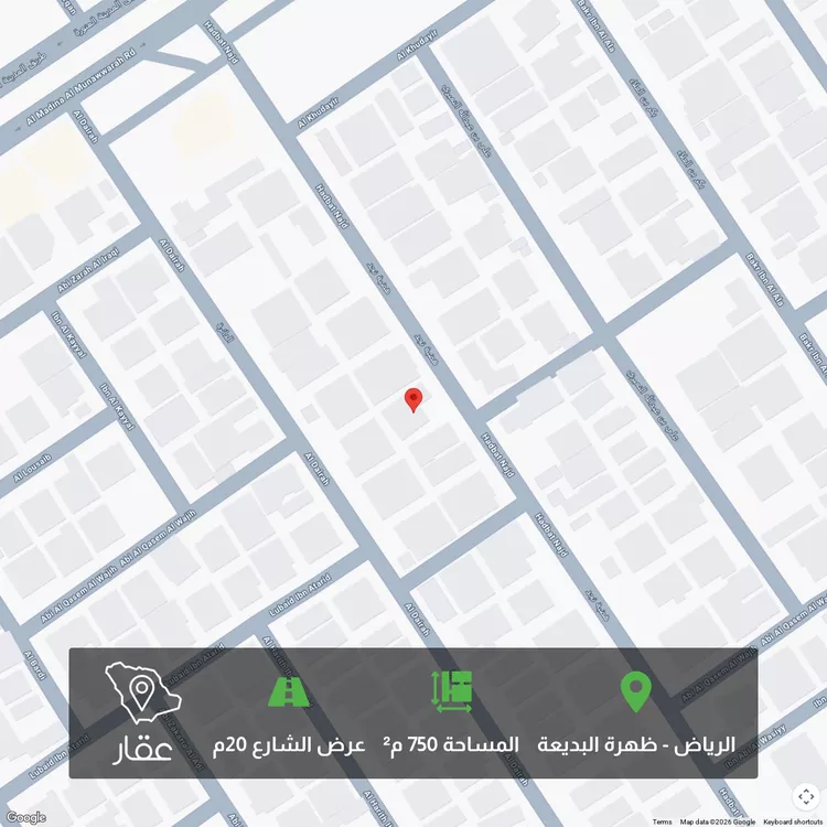 أرض للبيع في شارع هضبة نجد, حي ظهرة البديعة, مدينة الرياض, منطقة الرياض