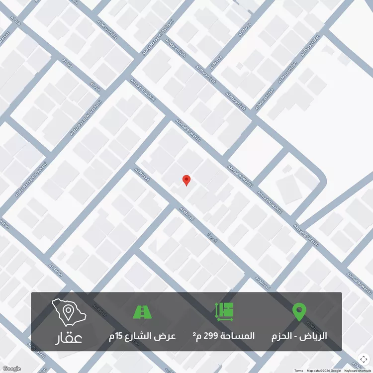 أرض للبيع في شارع المرصاد, حي الحزم, مدينة الرياض, منطقة الرياض