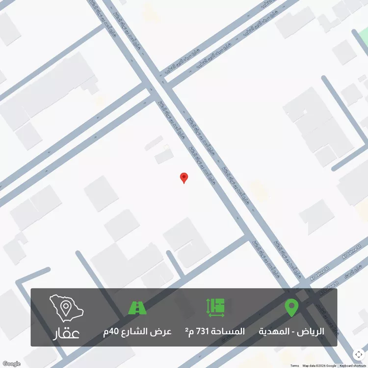 أرض للبيع في شارع أحمد بن نبهان الحافظ, حي المهدية, مدينة الرياض, منطقة الرياض