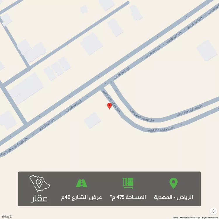أرض للبيع في شارع ابن ابي الشكر الفلكي, حي المهدية, مدينة الرياض, منطقة الرياض
