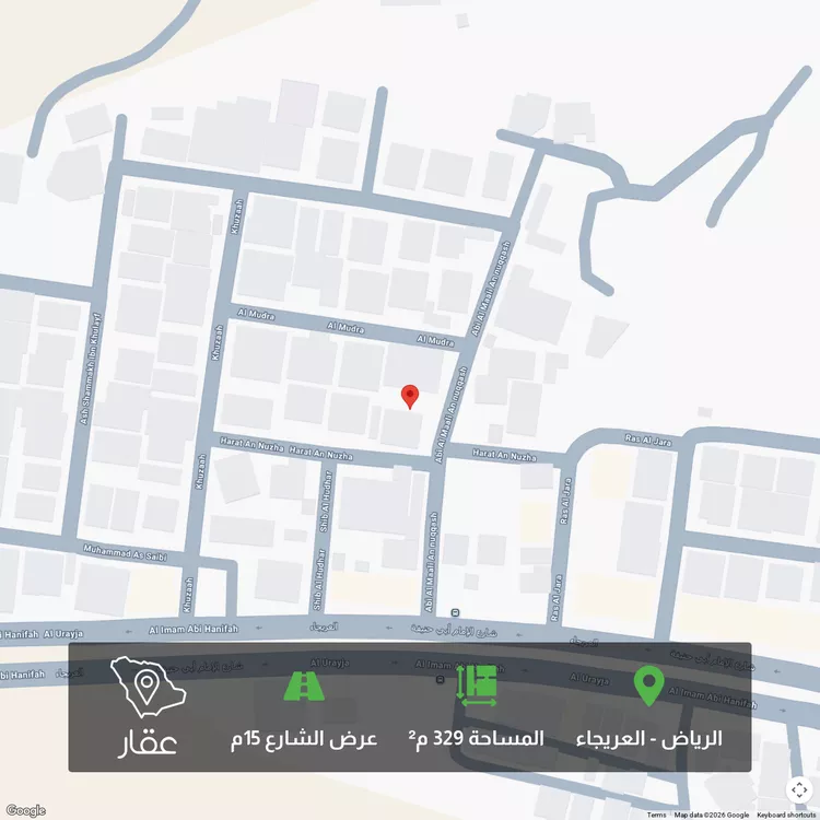 أرض للبيع في شارع حارة النزهة, حي العريجاء, مدينة الرياض, منطقة الرياض