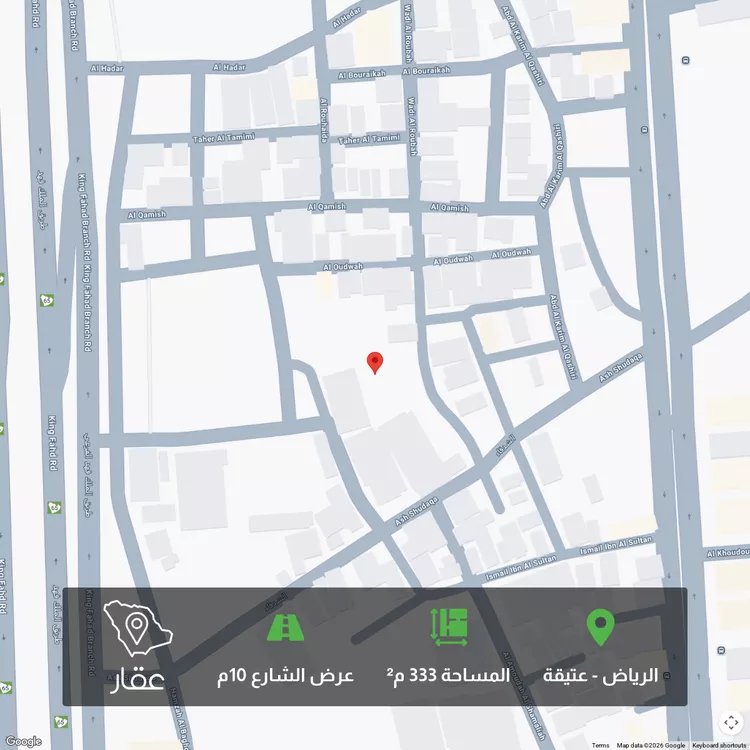 أرض للبيع في شارع محمد الحسيني, حي عتيقة, مدينة الرياض, منطقة الرياض