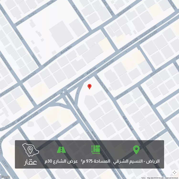 أرض للبيع في شارع محمد المفيدي, حي النسيم الشرقي, مدينة الرياض, منطقة الرياض