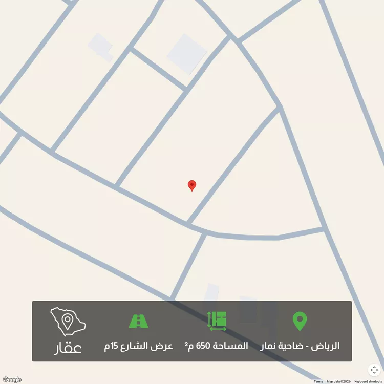 أرض للبيع في شارع جعفر الأفضلي ، ضاحية نمار ، الرياض ، منطقة الرياض
