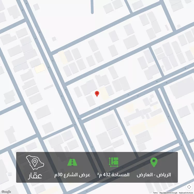 أرض للبيع في شارع عبدالرحمن بن محمد بن مسلمة الأنصاري, حي العارض, مدينة الرياض, منطقة الرياض