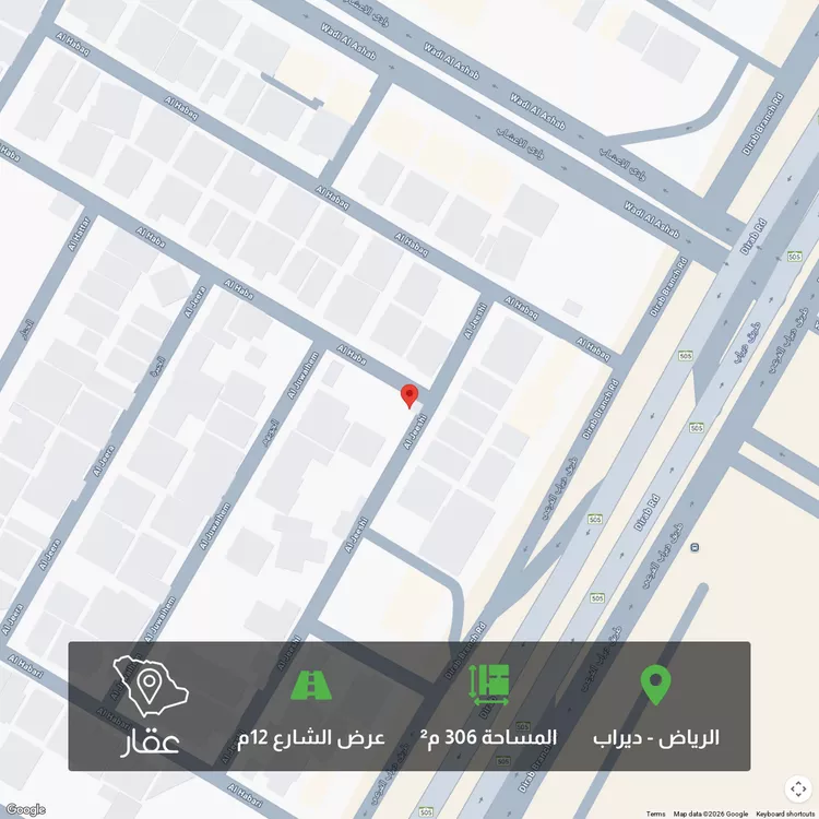 أرض للبيع في شارع الجيشي, حي ديراب, مدينة الرياض, منطقة الرياض