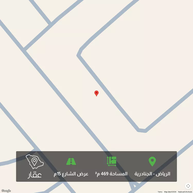 أرض للبيع في شارع الصفائح, حي الجنادرية, مدينة الرياض, منطقة الرياض