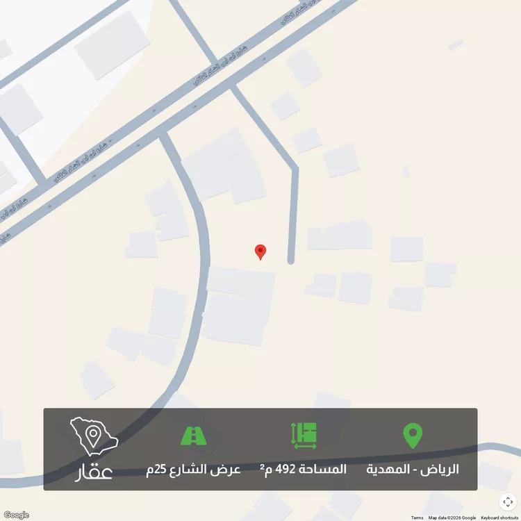 أرض للبيع في شارع الشريف أبي القاسم بن الحسن, حي المهدية, مدينة الرياض, منطقة الرياض