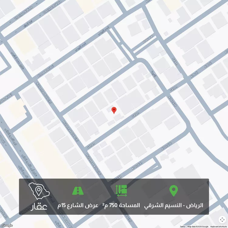 أرض للبيع في شارع سحام, حي النسيم الشرقي, مدينة الرياض, منطقة الرياض