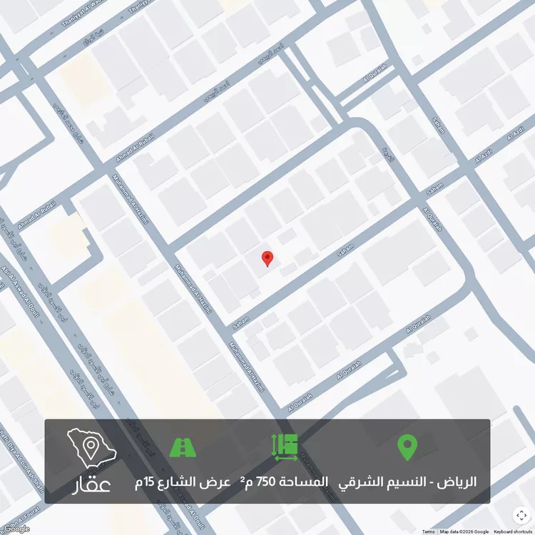 أرض للبيع في شارع سحام, حي النسيم الشرقي, مدينة الرياض, منطقة الرياض