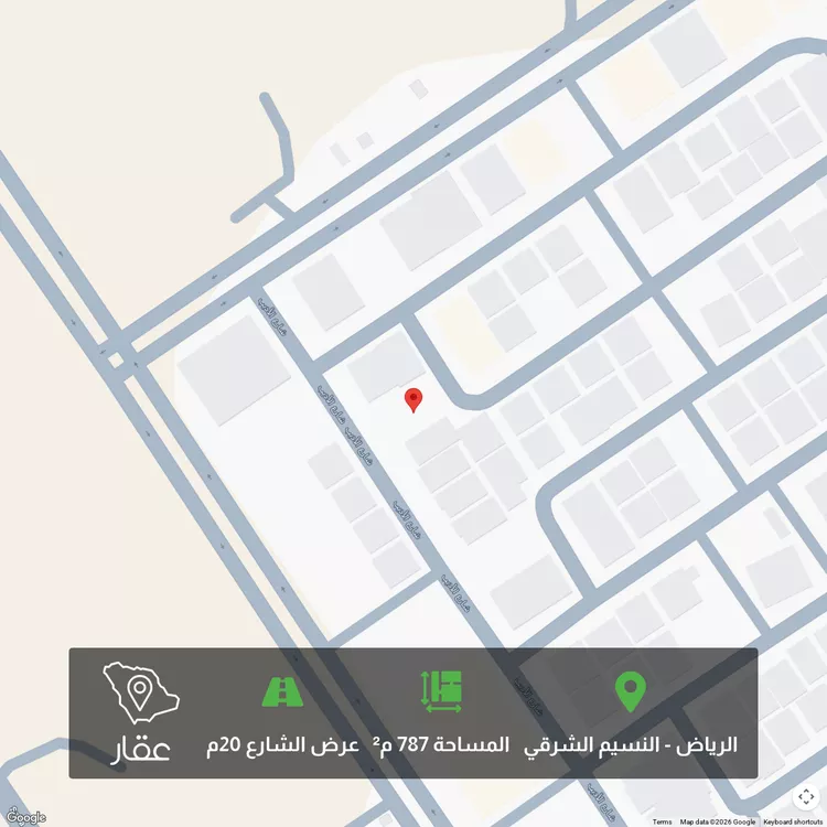 أرض للبيع في شارع الأديب, حي النسيم الشرقي, مدينة الرياض, منطقة الرياض