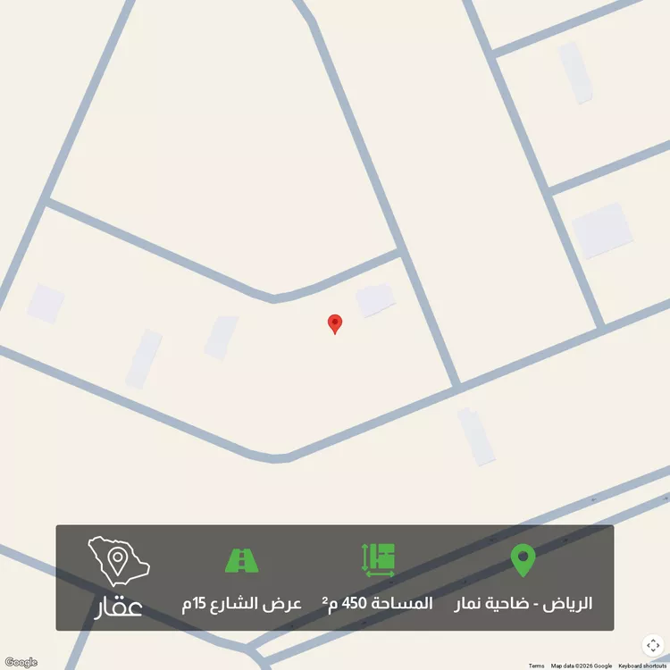 أرض للبيع في شارع عيد ابن محمد الانصاري ، حي ضاحية نمار ، الرياض ، منطقة الرياض