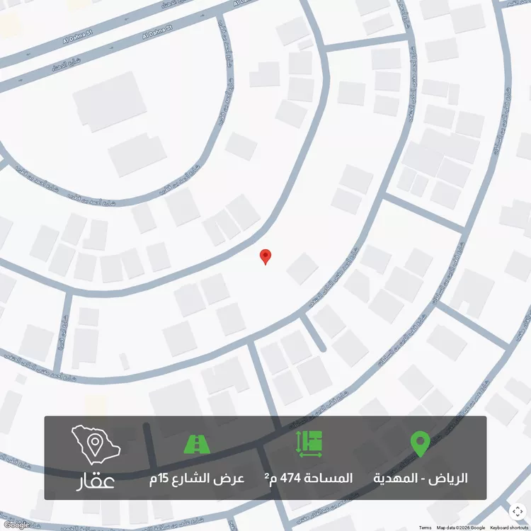 أرض للبيع في شارع مليح بن طريف, حي المهدية, مدينة الرياض, منطقة الرياض