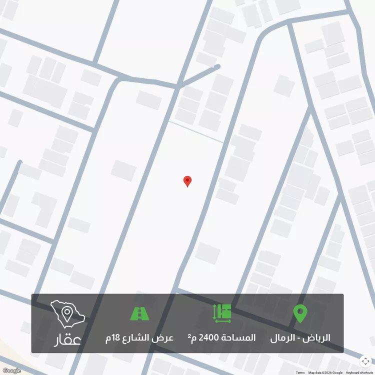 أرض للبيع في شارع إبراهيم بن إدريس المالكي, حي الرمال, مدينة الرياض, منطقة الرياض