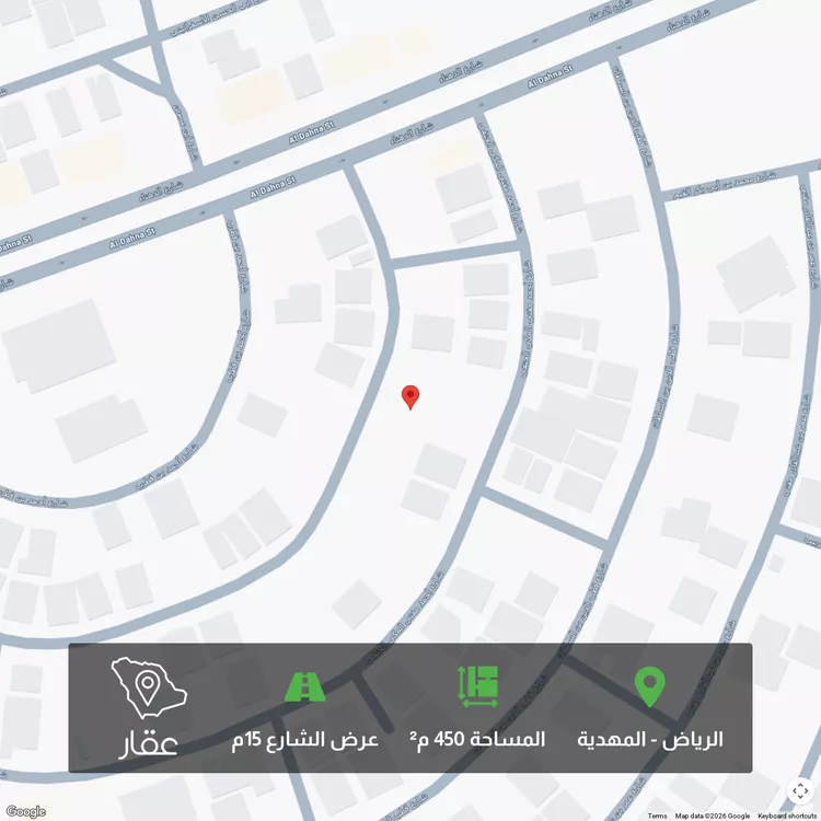 أرض للبيع في شارع مليح بن طريف, حي المهدية, مدينة الرياض, منطقة الرياض