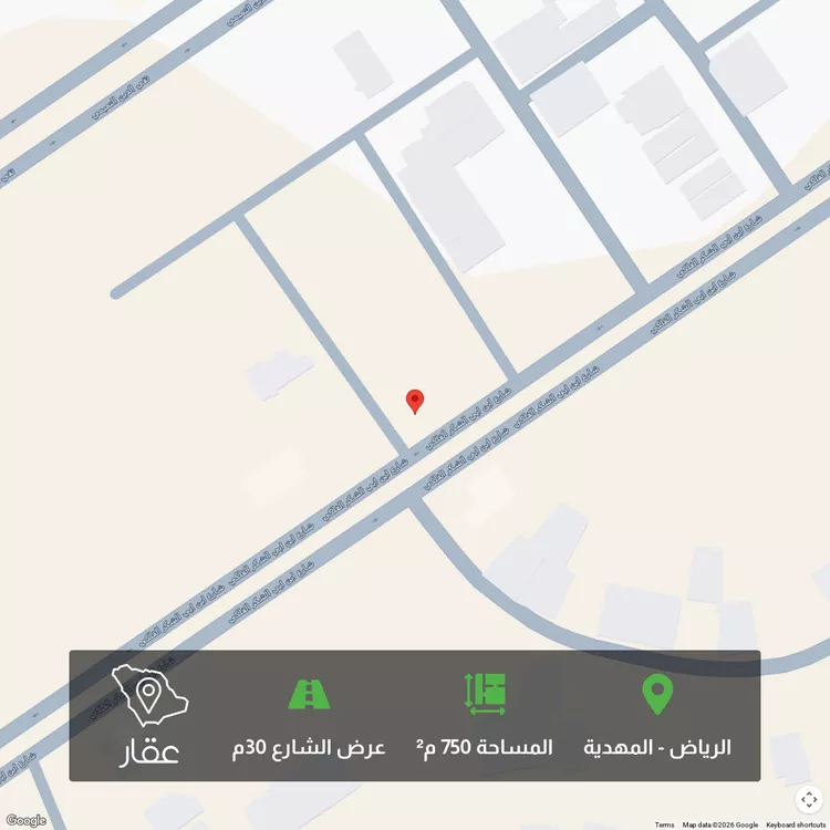 أرض للبيع في شارع ابن أبي الشكر الفلكي ، حي المهدية ، الرياض ، منطقة الرياض