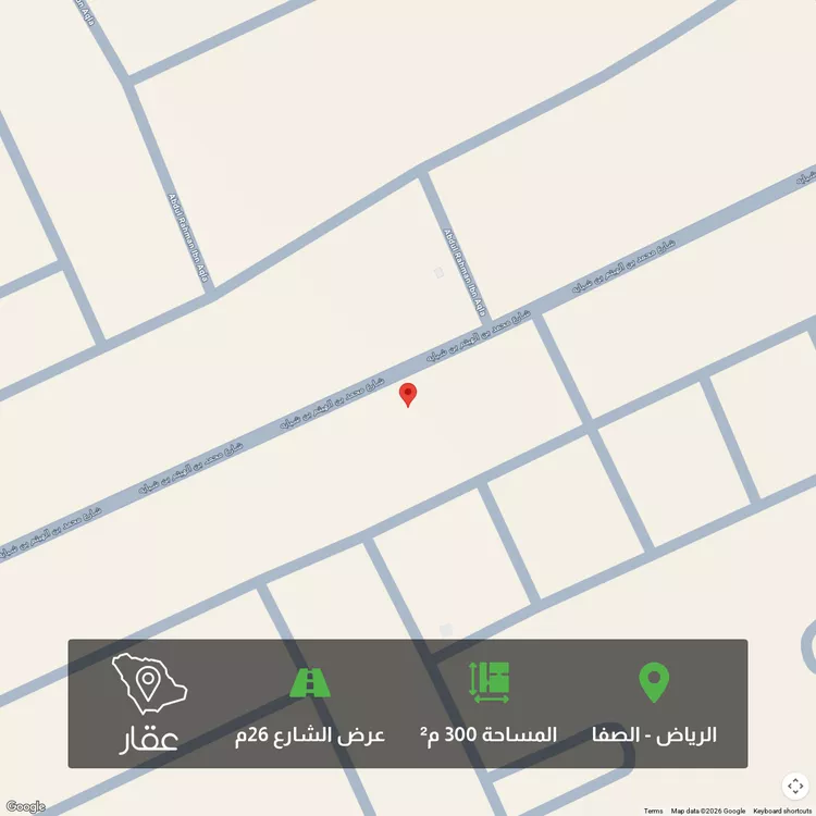 أرض للبيع في شارع محمد بن الهيثم بن شبابه, حي الصفاء, مدينة الرياض, منطقة الرياض