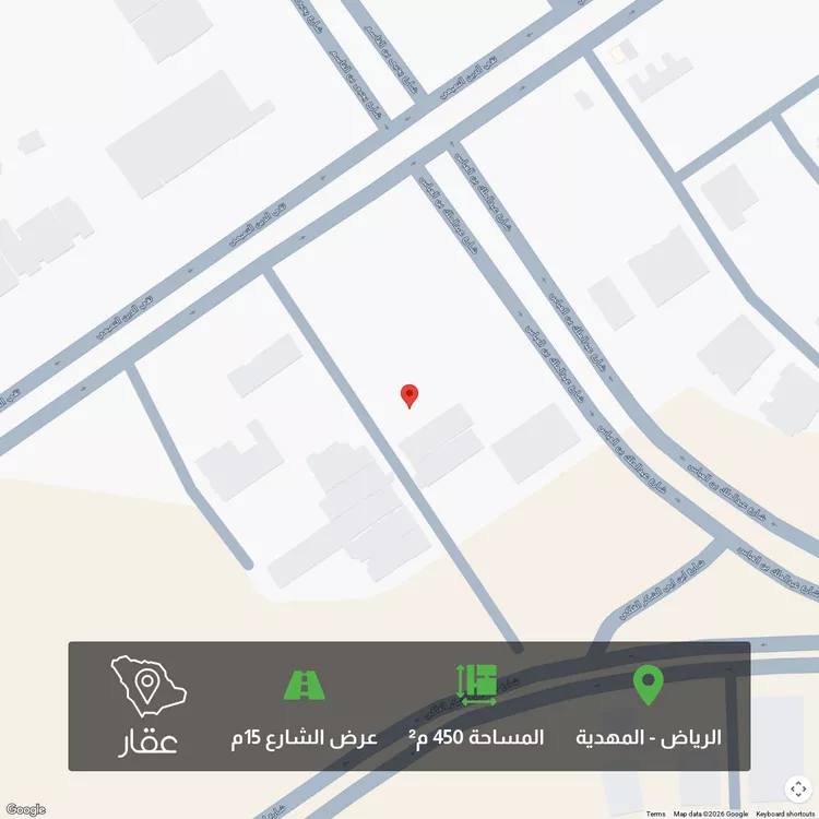 أرض للبيع في شارع يحيى بن مروان, حي المهدية, مدينة الرياض, منطقة الرياض