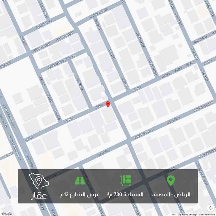 أرض للبيع في شارع العطار, حي المصيف, مدينة الرياض, منطقة الرياض