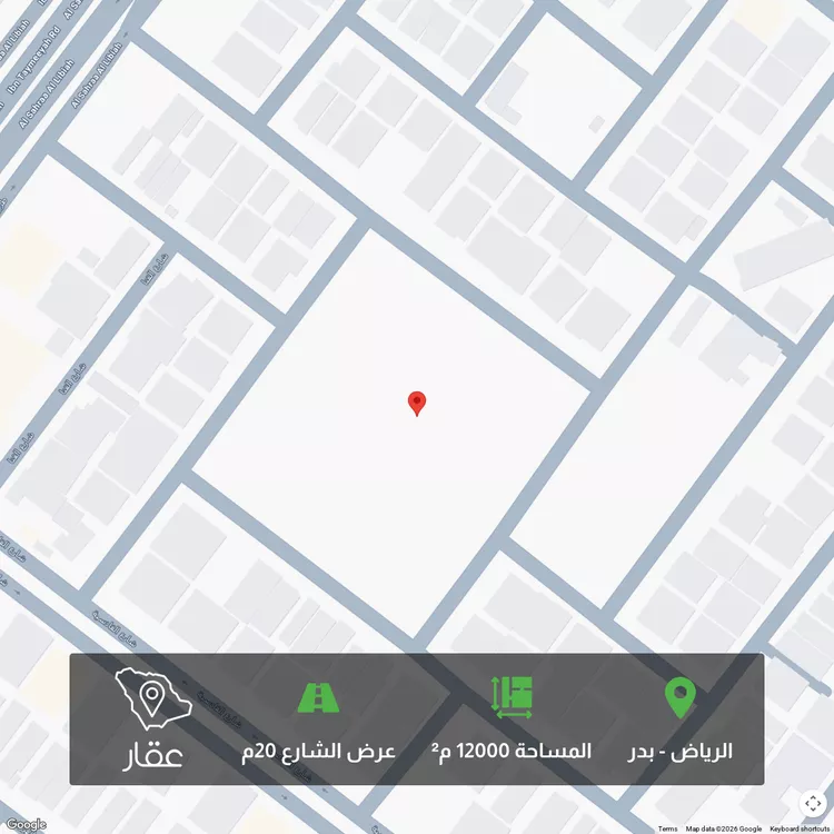 أرض للبيع في شارع النايفه, حي بدر, مدينة الرياض, منطقة الرياض