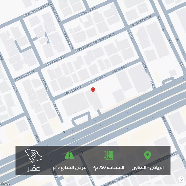 أرض للبيع في شارع عبدالباقي الفاروقي, حي التعاون, مدينة الرياض, منطقة الرياض