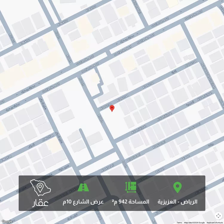 أرض للبيع في شارع القراة, حي العزيزية, مدينة الرياض, منطقة الرياض