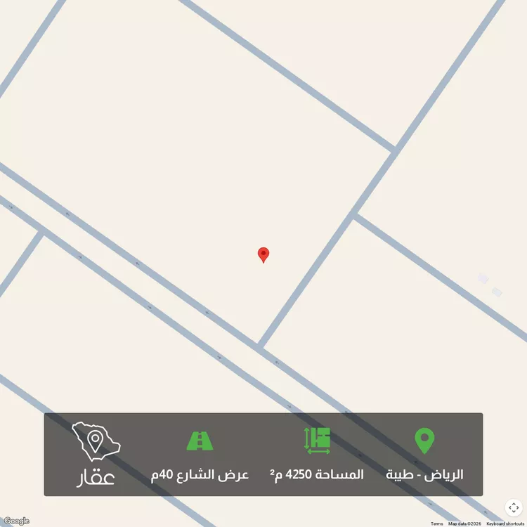 أرض للبيع في شارع الوداعة, حي طيبة, مدينة الرياض, منطقة الرياض