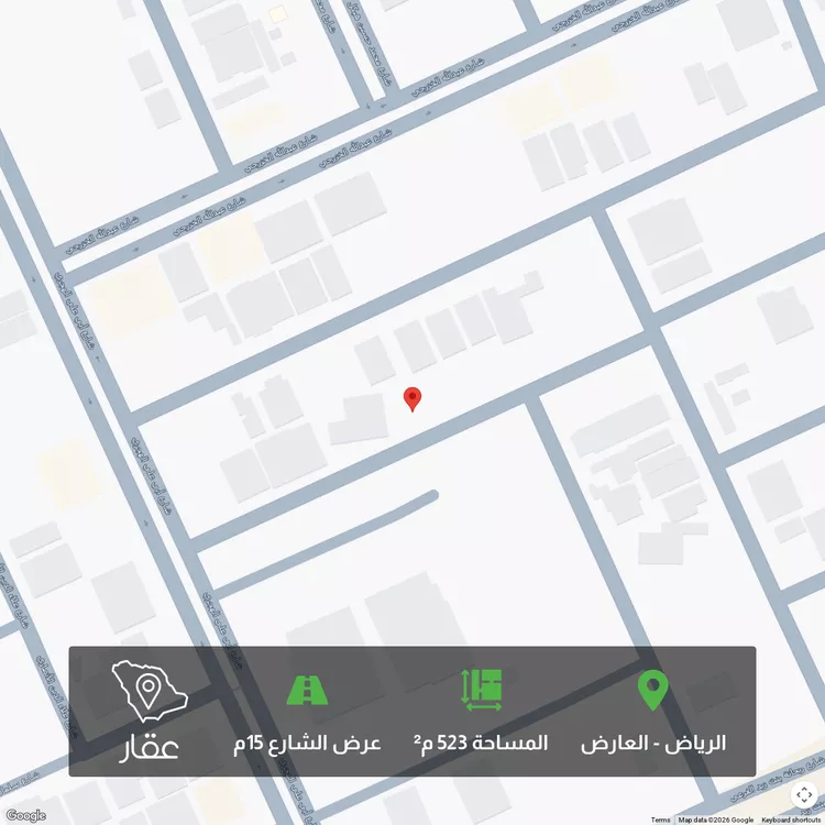 أرض للبيع في شارع يوسف الشافعي, حي العارض, مدينة الرياض, منطقة الرياض