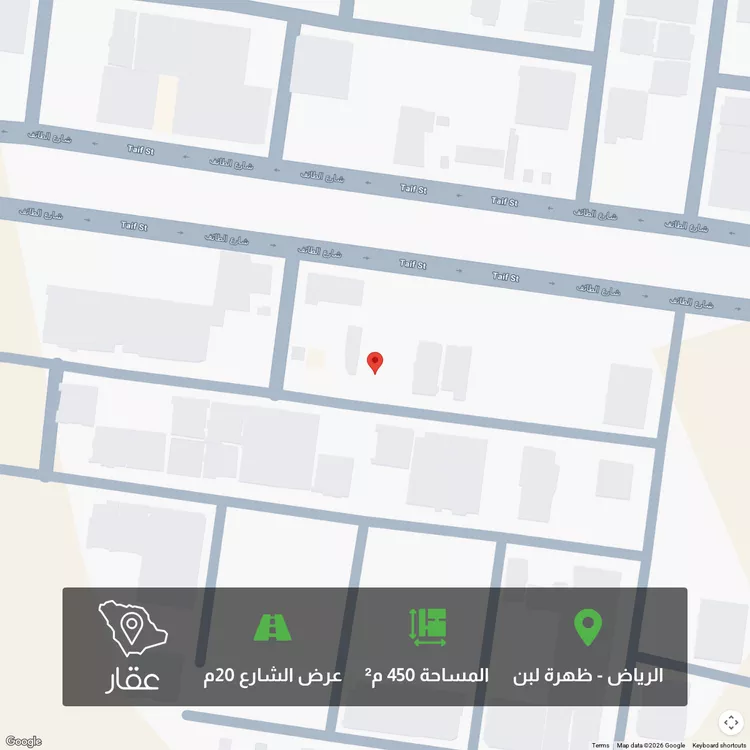 أرض للبيع في شارع رقم 36, حي ظهرة لبن, مدينة الرياض, منطقة الرياض